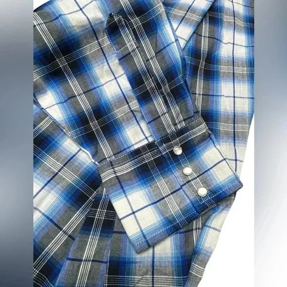 Ely Cattleman Shirt Mens 3XLT Tall Plaid Western Pearl Snap Button Rodeo Vintage - Picture 8 of 10